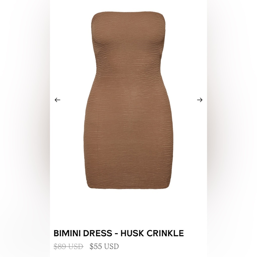 Bimini Strapless Dress - Brown
